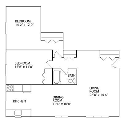 Style E - Two Bedroom